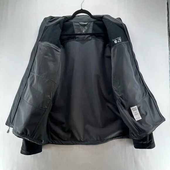 Mountain Hardwear Jacket Mens XL Mountain Tech II Soft Shell Fleece Gray Black - Picture 10 of 13